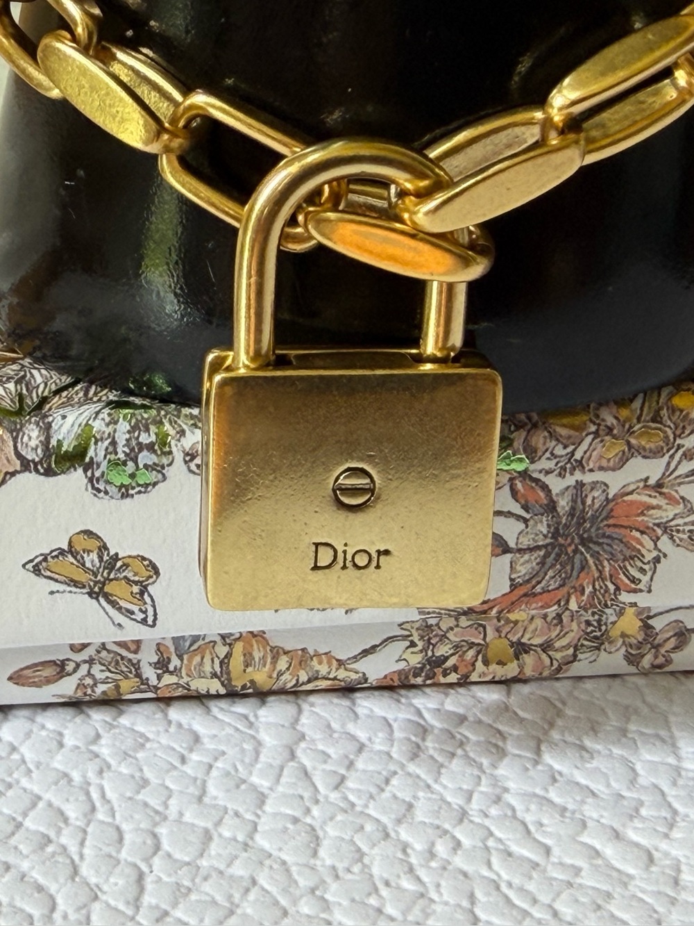 Dior Gold-tone Padlock  Charm bracelet - Picture 8 of 11